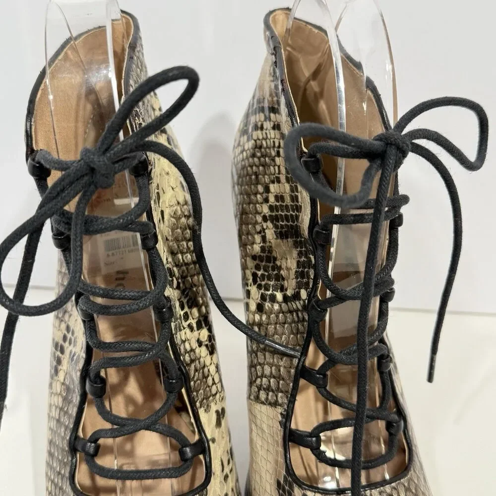 ZiGi Soho Martyr Women's Faux Leather Zipper Stiletto Ankle Boots Size 8 snake - Picture 9 of 16